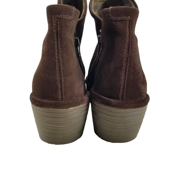 Fly London Boots Womens 38 Yip Ankle Booties Wedge Side Zipper F500505001 Brown - Picture 4 of 16
